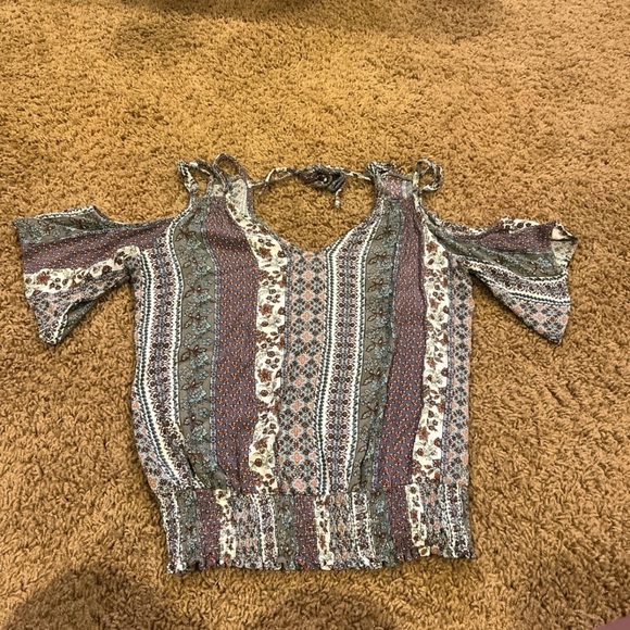 Daytrip printed cold shoulder top - Picture 2 of 7
